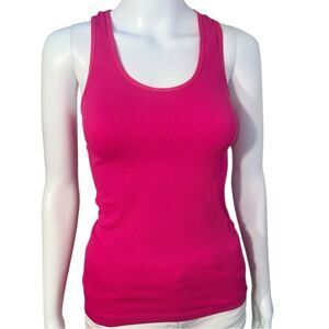 Pink Waffle Stretch Yoga Racerback Top